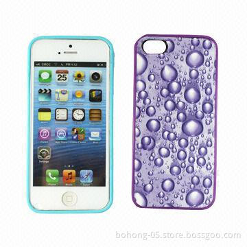 Cases for iPhone 5, Made of PC, Internal and external Voltage PU (Water)